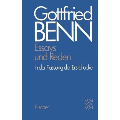 Essays und Reden, Taschenbuch von Gottfried Benn, Fischer Taschenbuch Verlag, 978-3-596-25233-6