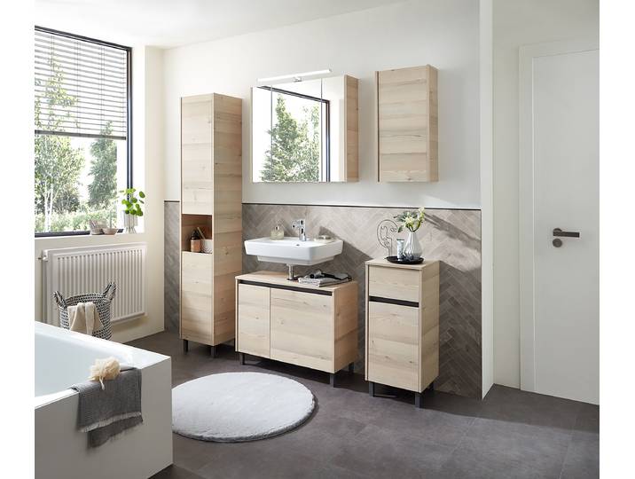 Armoire de toilette 80cm Marron