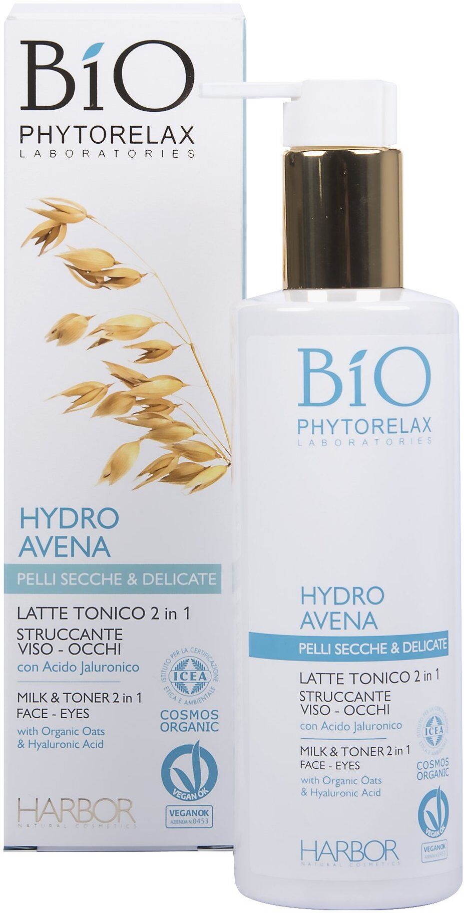 Detergente viso Harbor Hydro Avena Latte Tonico 2 in 1 Struccante Viso