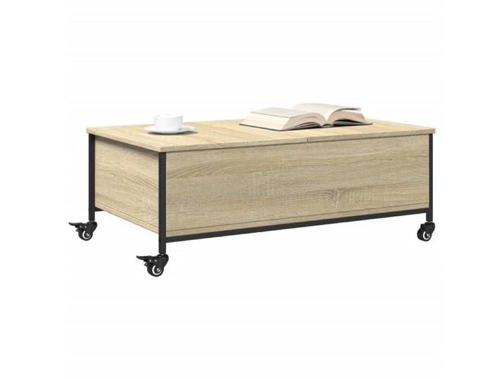 Black Month  Petite Table Basse BURKE Table d'Appoint avec roulettes - chêne sonoma bois d'ingénierie LL2912