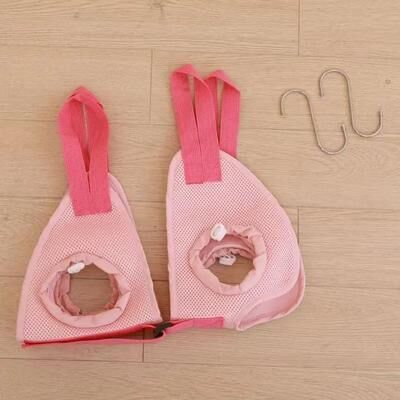 Inspire Essentials Adjustable Pet Grooming Hammock For Nail Trimming And Grooming Care pink