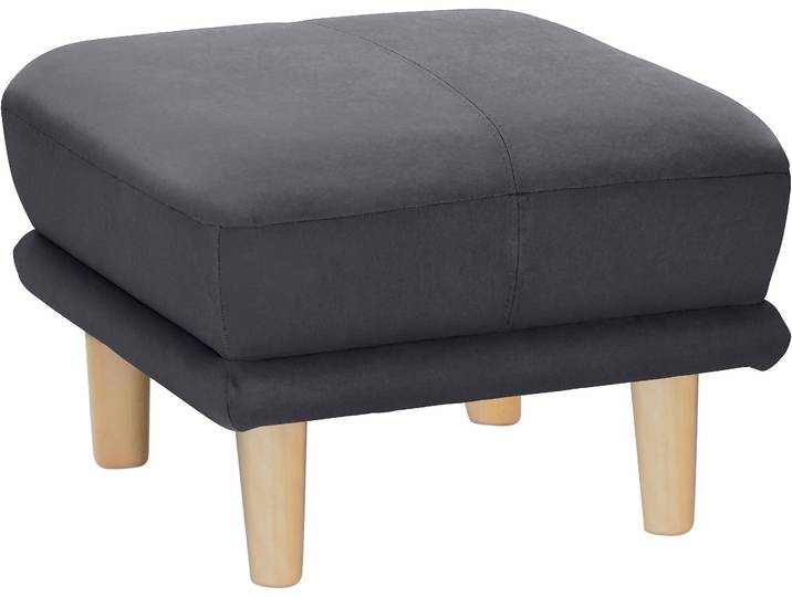 Fusshocker TRENDMANUFAKTUR Cecilia , grau (graphit), B:66cm H:44cm T:66cm, Hocker, Fusshocker