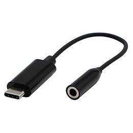 NoName USB-Adapter USB-C - Klinke 3,5 mm Schwarz (Klinkenadapter, Winkeladapter) (35538064)