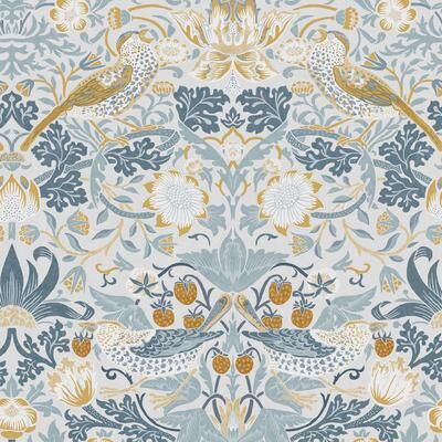 William Morris at Home William Morris Strawberry Thief Soft Blue Wallpaper