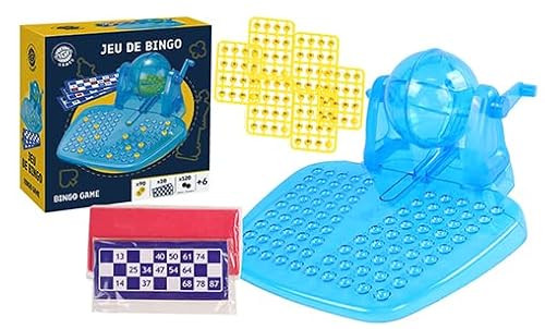 MGM Games Bingo Loto Spel - Blauw - 140807 - Bordspel - B/D/H: 25,5 x 24,5 cm