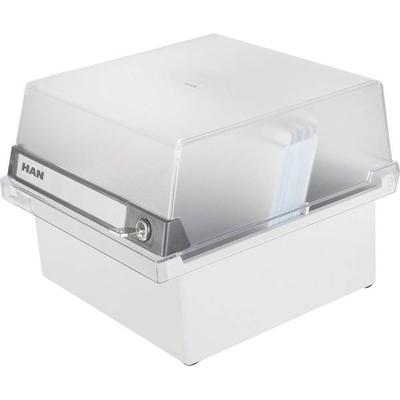HAN SPECIAL EDITION 965-S-631 Karteikasten Lichtgrau max. Anzahl der Karten: 800 Karten DIN A5 quer mit Schloss