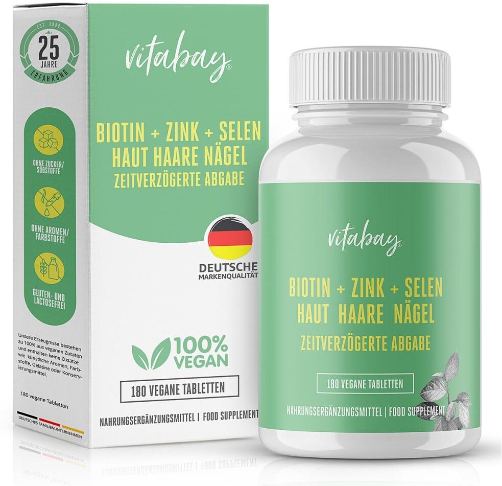 Vitabay D-Biotin 10 mg Depot + Selen 110 mcg + Zink 10 mg Tablet