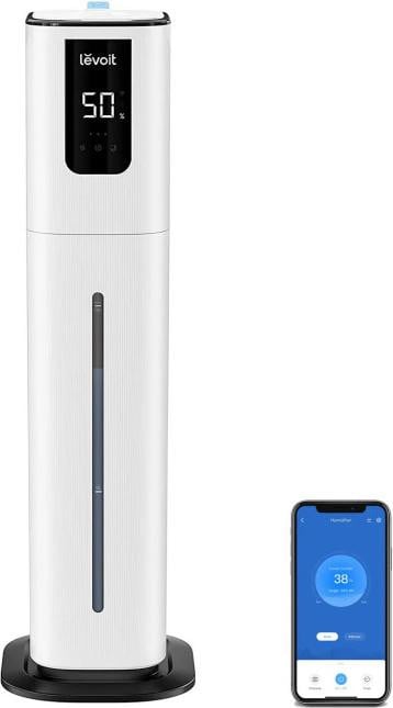 Levoit OasisMist 1000S Luchtbevochtiger, zwart en wit, LED, vloermodel, 27,5 W