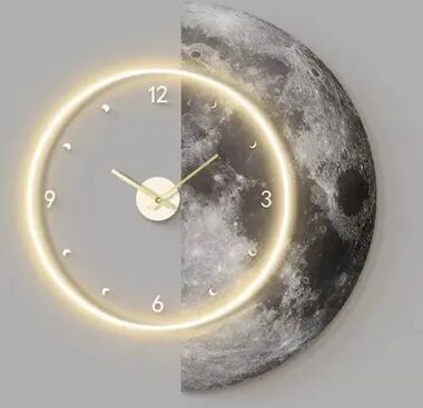 Daily Deals Depot Aesthetic LED Luxury Modern Wall Clocks, Elegant Stylish Clock For Bedrooms, Living Room Decor Accessories style 2