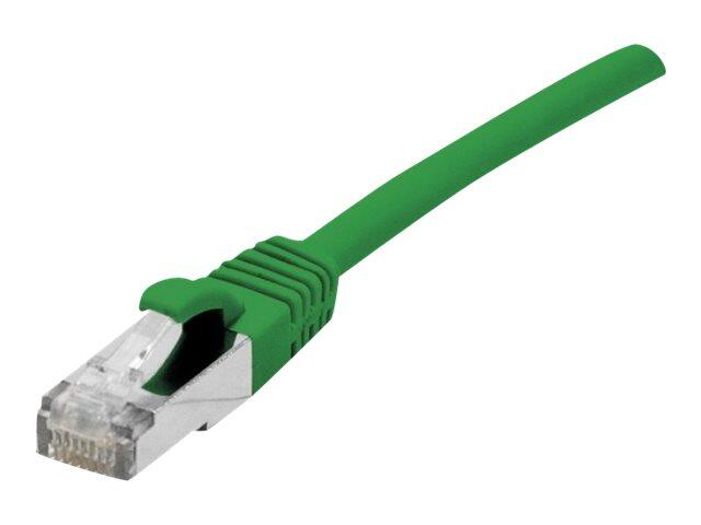 exertisConnect Exertis Connect Patchkabel Cat. 6A, S/FTP (PiMF), halogenfrei, mit Rastnasenschutz, grün, 2,0 m 858438