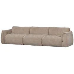 Sofa Baggy 3-Sitzer aus 3D-Chenille-Stoff, modern, sand, vielseitig kombinierbar