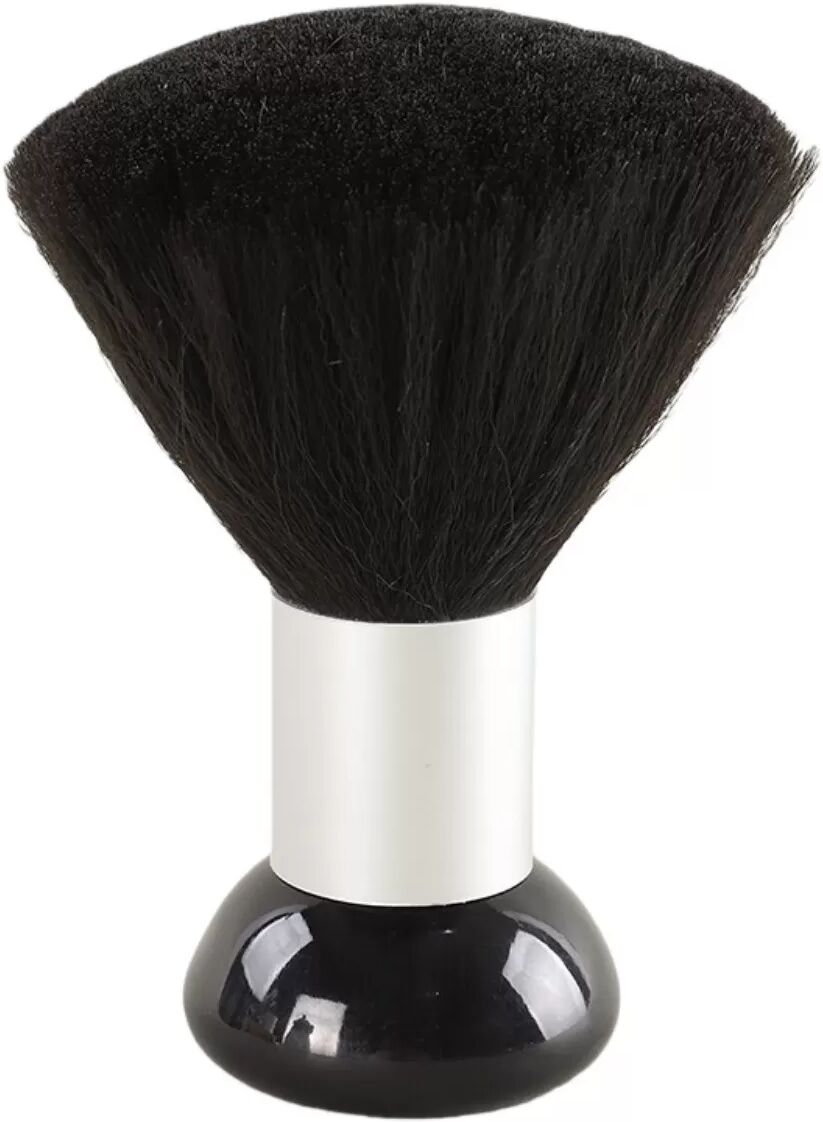 INF Base Neck Duster Brush - 2-Pack Haarschnitt-Reinigungsbürsten mit synthetischen Fasern und PC-Griff Silber