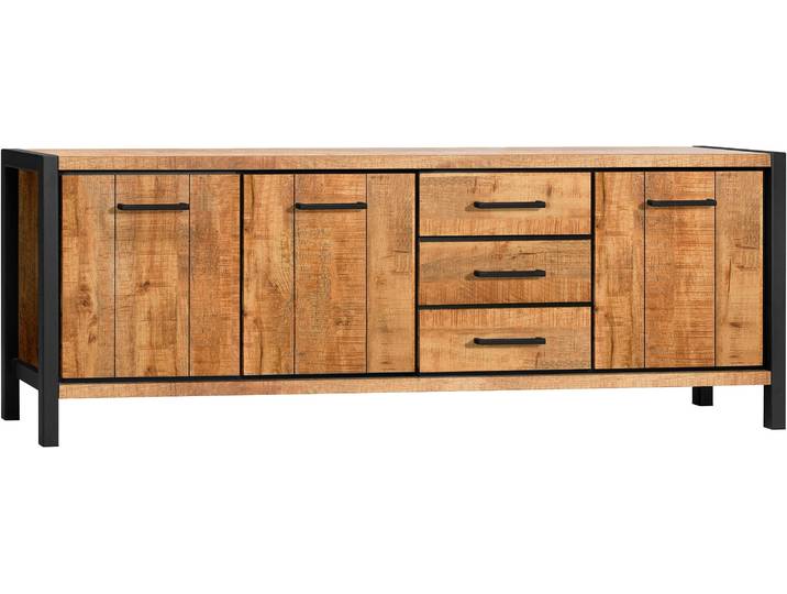 Sideboard, Melamin, Mango, 236×80×48 cm, Mit Soft-Close, Modern, OMG DESIGN