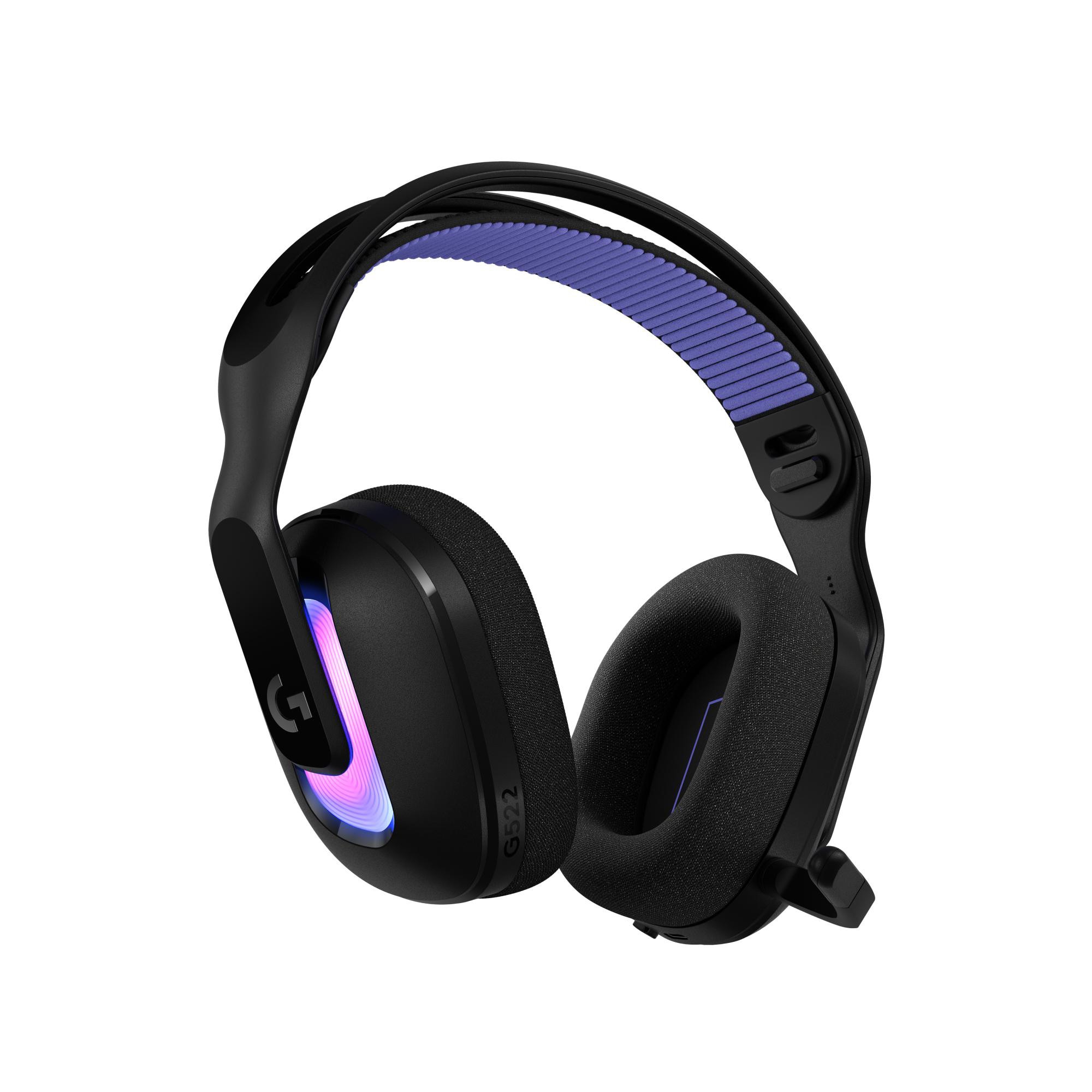 Logitech Gaming LogitechG G522 LIGHTSPEED Schwarz - Bluetooth, USB-C, Blue VO!CE Mikrofontechnologie, Anpassbar via G HUB & Logitech G App 981-001544