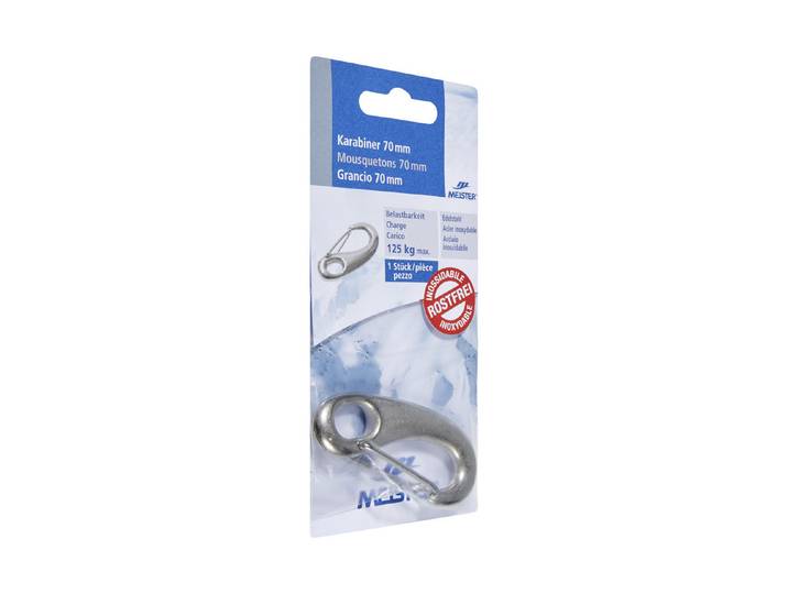 Meister + Co Karabiner Rostfrei 3 × 7 cm