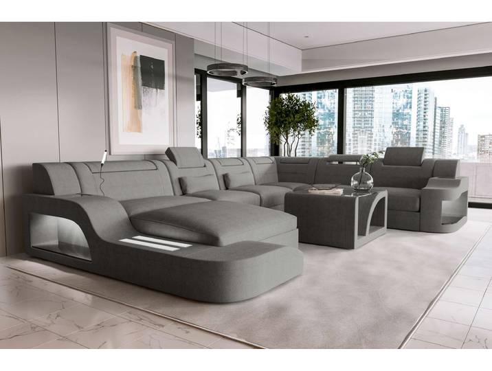 XXL Wohnlandschaft Palermo Stoffsofa