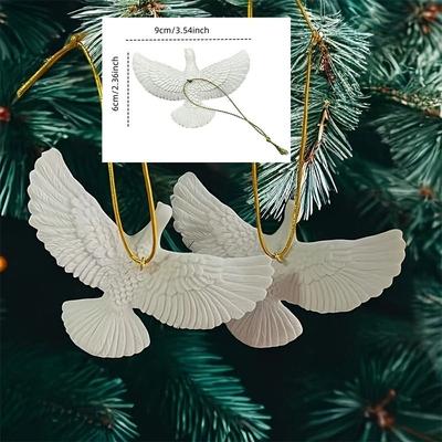 Uplift Essentials Peace Dove Ornament Set High Definition Avian Architectural Sculpture Peace Dove Ornament Set High Definition Avian Architectural Sculpture