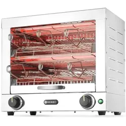 Hendi Sandwichtoaster doppelt mit 6 Zangen 230V 3000W, Toaster, Silber