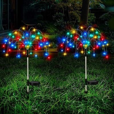 Uplift Picks Solar Fireworks Garden Lights Waterproof Outdoor Lawn Decoration multicolor 4 Pcs 60 Led