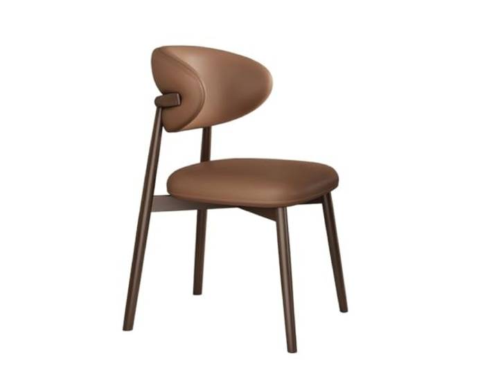 Glamour Haven Moderne, Bequeme Esszimmerstühle, Esszimmerstühle mit Metallbeinen, Moderne Küchenstühle ohne Armlehnen und Rückenlehne, Ideal für Esstisch, Küche zu Hause oder Restaura(Dark Brown)