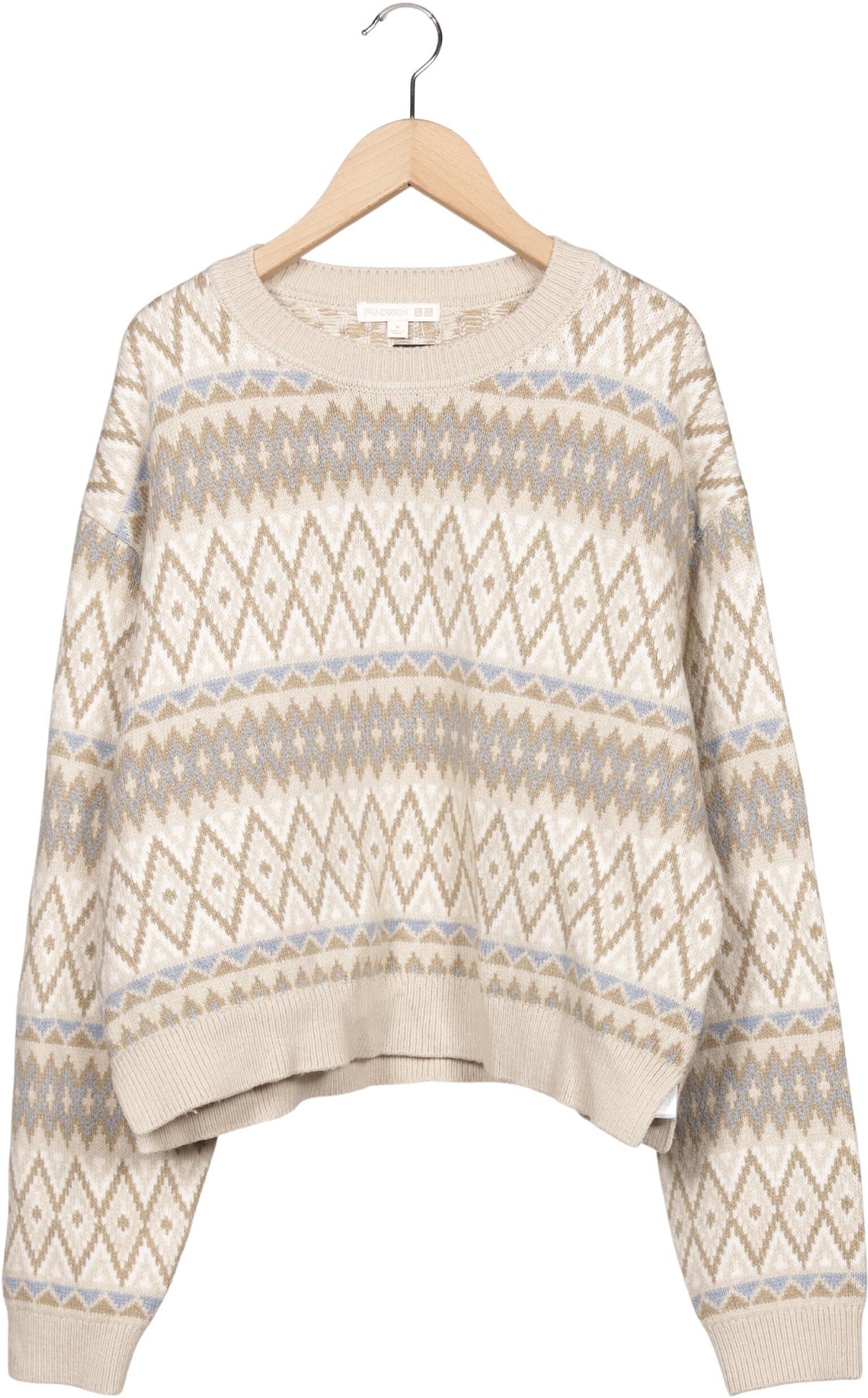 JW Anderson & Uniqlo Damen Pullover, Beige, Gr. M, Synthetik / Wolle - Second Hand