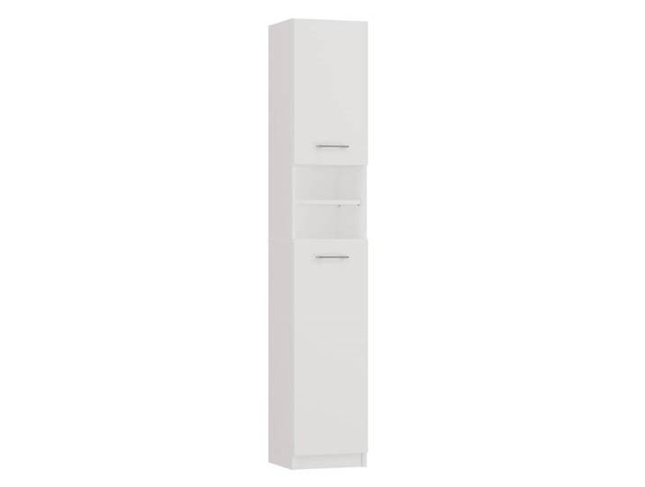 Armoire de rangement - TOP E SHOP - MARBELA BIEL - 2 portes - 5 étagères - Blanc mat