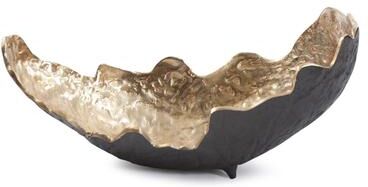Allan Andrews Cracked Edge Ebony Tray with Gold Interior- Large - 13.5H x 19.5W x 9.5D