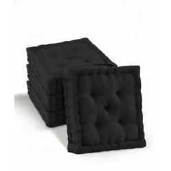 STUHLKISSEN Mila 40x40x8cm Schwarz (4tlg)