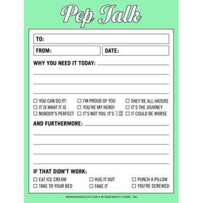 Pep Talk Nifty Note Pad