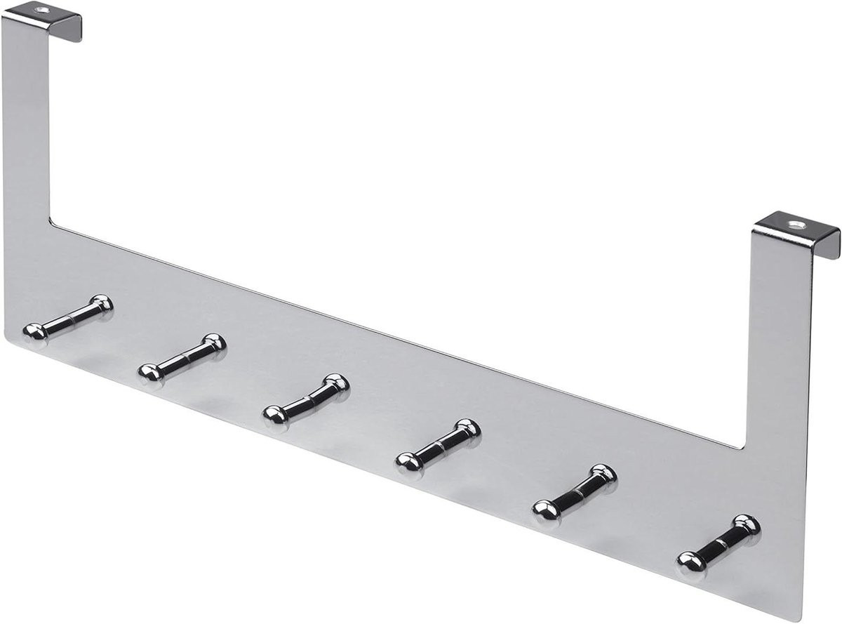 Zilveren Deurkapstok Hangende Organizer voor Slaapkamer, Badkamer, Hal of Keuken - 300 mm