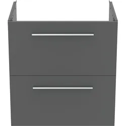 Ideal Standard i.life A Möbelwaschtischunterschrank, 2 Auszüge, 600x440x630mm, T5255NG, Farbe: Quarzgrau