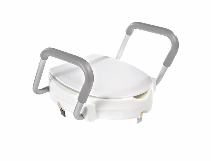 Ridder WC-Erhöhung mit Sicherheitshaltegriff weiss