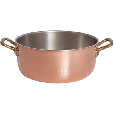 Fleischtopf PINTINOX "Pinti Rame", braun (kupferfarben), H:10cm Ø:30cm, Töpfe, Fleischtopf, mit 2 Griffen, nicht induktionsgeeignet