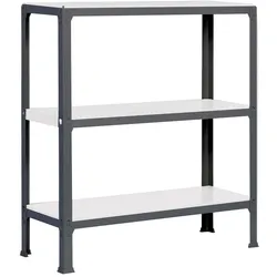 SimonRack Schraubenloses Metallregal für Simonhome Haus3 Regale. Farbe: anthrazit/weiß 900x1000x300