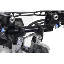 SW-Motech Vario-Lenkerverlegung für Ø 28 mm Lenker - Erhöhung/Verlegung variabel. Schwarz.