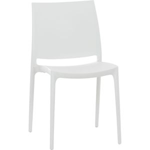 CLP Besucherstuhl MAYA, 1032602, stapelbar, Vierfußstuhl, Kunststoff, weiß, 7 Stück