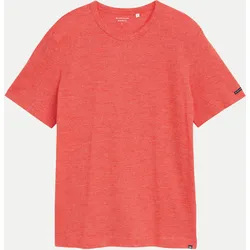 T-Shirt in Melange-Optik Rot 3XL
