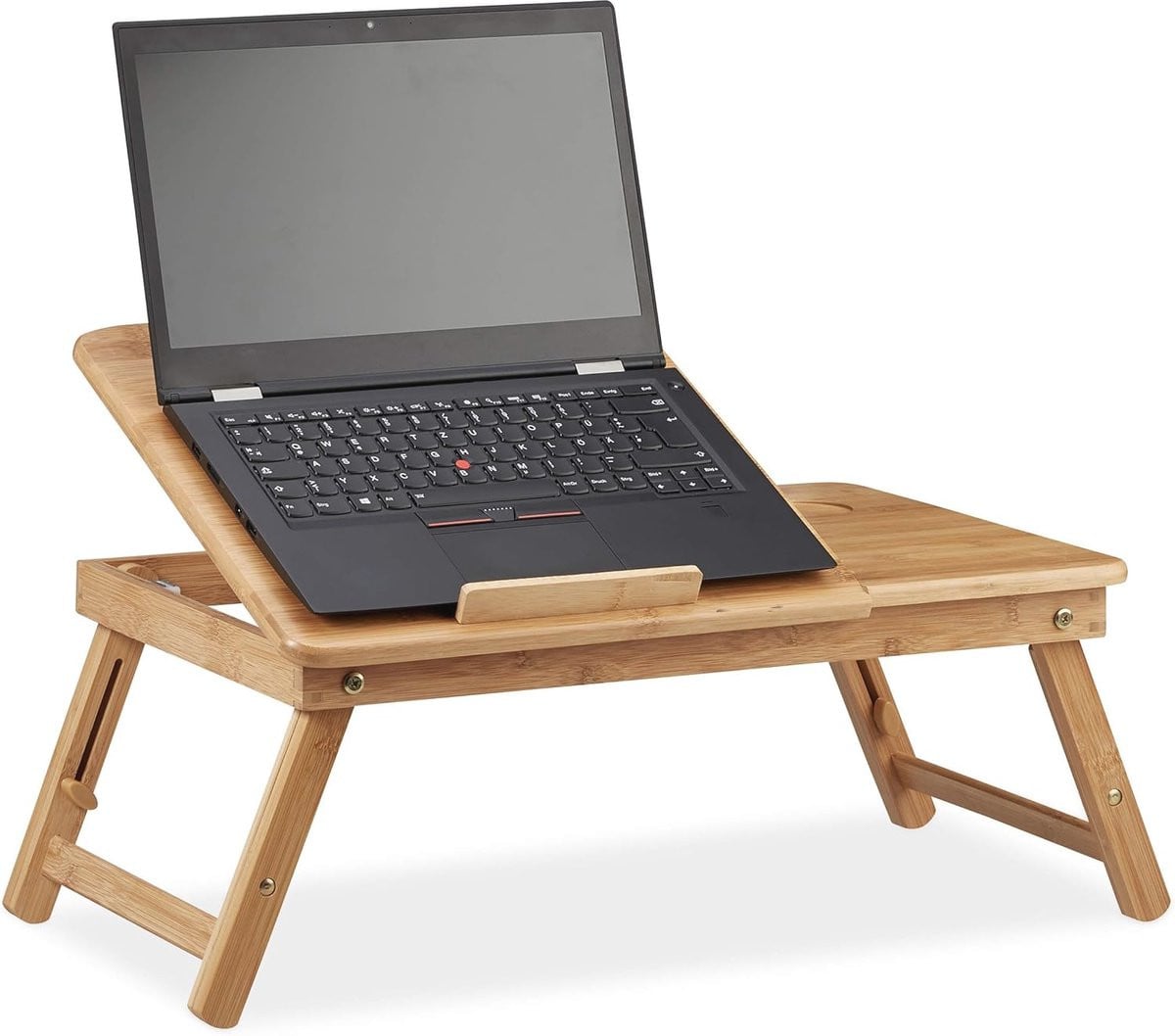 Ergonomische en verstelbare laptoptafel van bamboe voor volwassenen