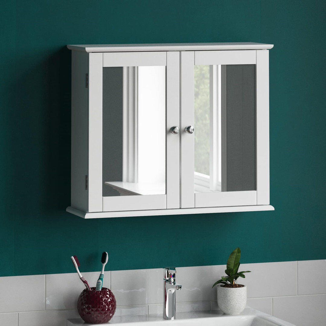 Marlow Home Co. Adisson Bathroom Cabinet White 47cm H X 56.5cm W X 17.5cm D