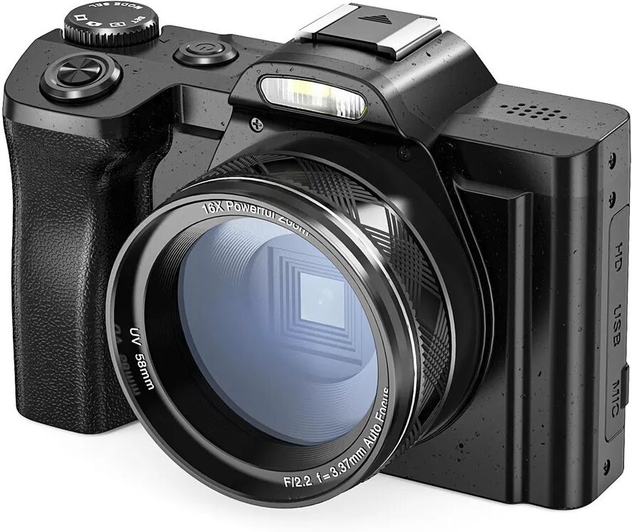 INF Digitalkamera 5K 48MP 16-fach Zoom 3,5-Zoll-Bildschirm, Autofokus, Anti-Shake