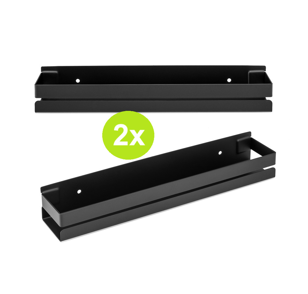 XIVADA Doucherek Industrieel Rvs Zwart 2 stuks - Diameter: 31 cm