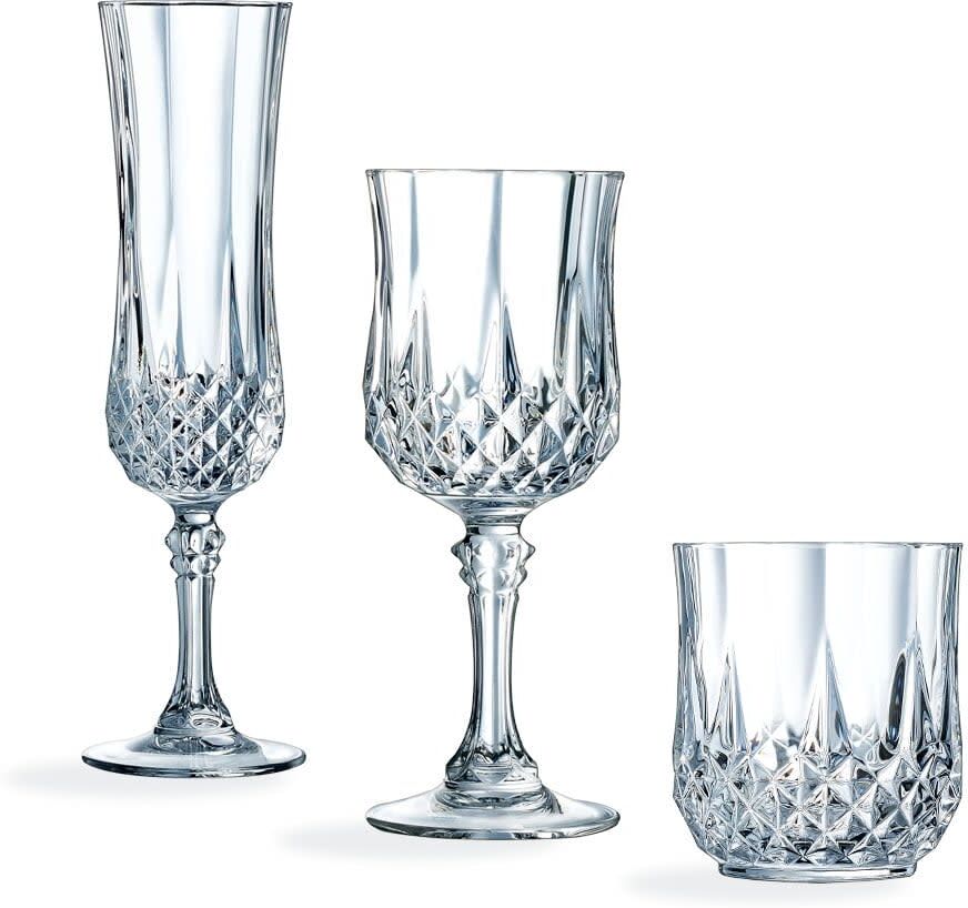 Cristal d'Arques Ensemble 24 pièces, verres à pied, flutes et verres à eau Transparent 0x0cm