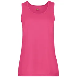 Fruit of the Loom Performance Vest Lady-Fit Damen Tank Top Sport Shirt Fitness NEU, fuchsia, 2XL
