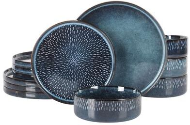 Gibson Elite Matisse Moderna 12-Piece Reactive Glaze Stoneware Dinnerware Set
