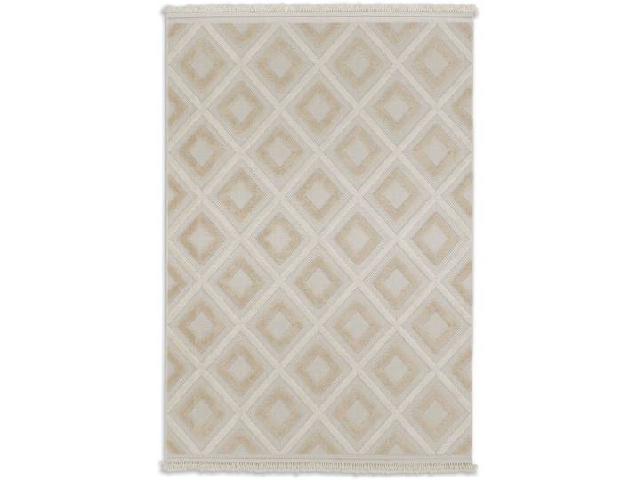 Teppich Summer 6352 , beige, B:133cm H:6mm L:190cm, Kunstfaser, SCHÖNER WOHNEN-KOLLEKTION, Teppiche, Teppich, In- und Outdoor geeignet, Hoch Tief Struktur, Robuster Teppich