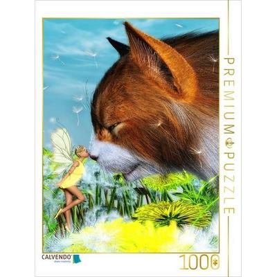 CALVENDO Puzzle Küß mich Katze | 1000 Teile Lege-Größe 64x48cm Foto-Puzzle für glückliche Stunden