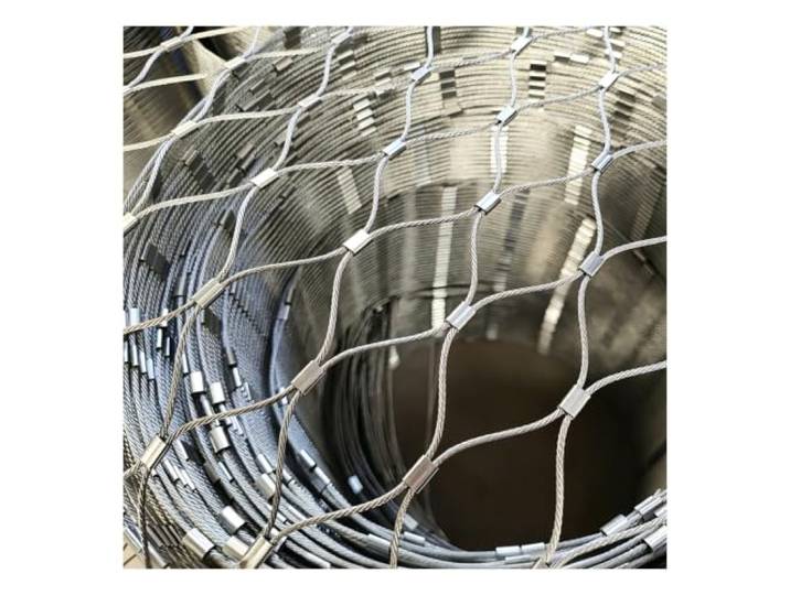 Hynbdes 304 Edelstahl-Seilnetz, Absturzsicherung, Treppe Zaun, Flexibel Multifunktionales Garten-Metallnetz, Flexibles Seil Netz, für Balkone, Bauernhof, Zoos und Zäune, 5cm/1.5mm 0.6×15m