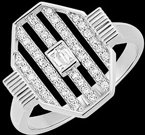 Edenly Ring Frische - Lumina - 9 Karat WeiÃŸgold und Diamanten