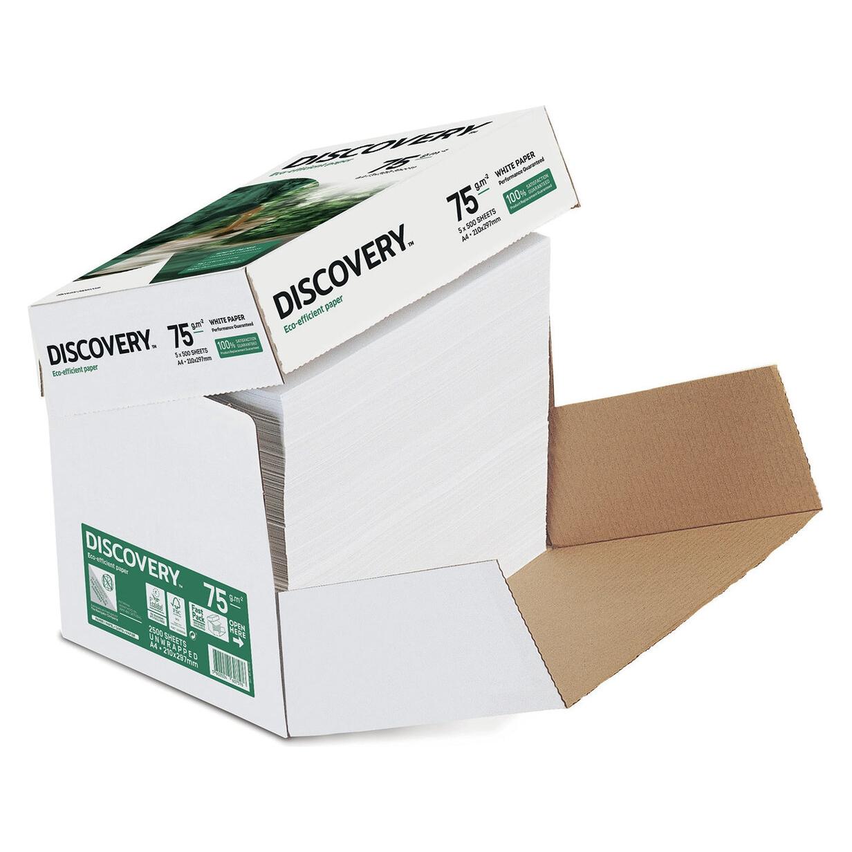 Discovery Kopierpapier DIN A4 75 g/qm 2.500 Blatt Maxi-Box (A4, 2500 Blätter, 75 g/m²) (834270A75LAAS)