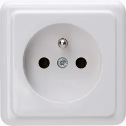 Kopp 108102006 STANDARD - Schutzkontaktsteckdose mit zentralem Schutzkontakt, Farbe: arktisweiß